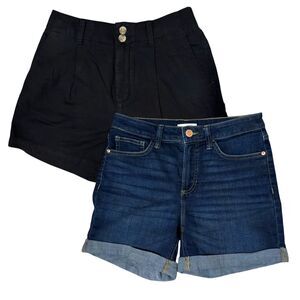 Lauren Conrad | Bundle of 2 Pair of Shorts Denim & Black High Rise Shorts Size 6